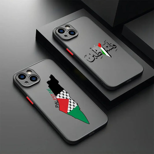 Coque transparente anti-chute pour iPhone, carte de la sensation de Palestine, passeport, coque Y2K pour iPhone 16, 15, 14, 13, 12, 11 Pro, Poly XS Max, 7, 8 Plus, 256