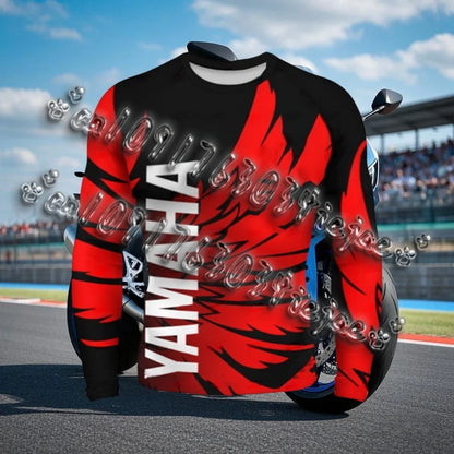 T-Shirt de moto tout-terrain 3d, séchage rapide, respirant, manches longues, pour hommes et femmes, Yamaha