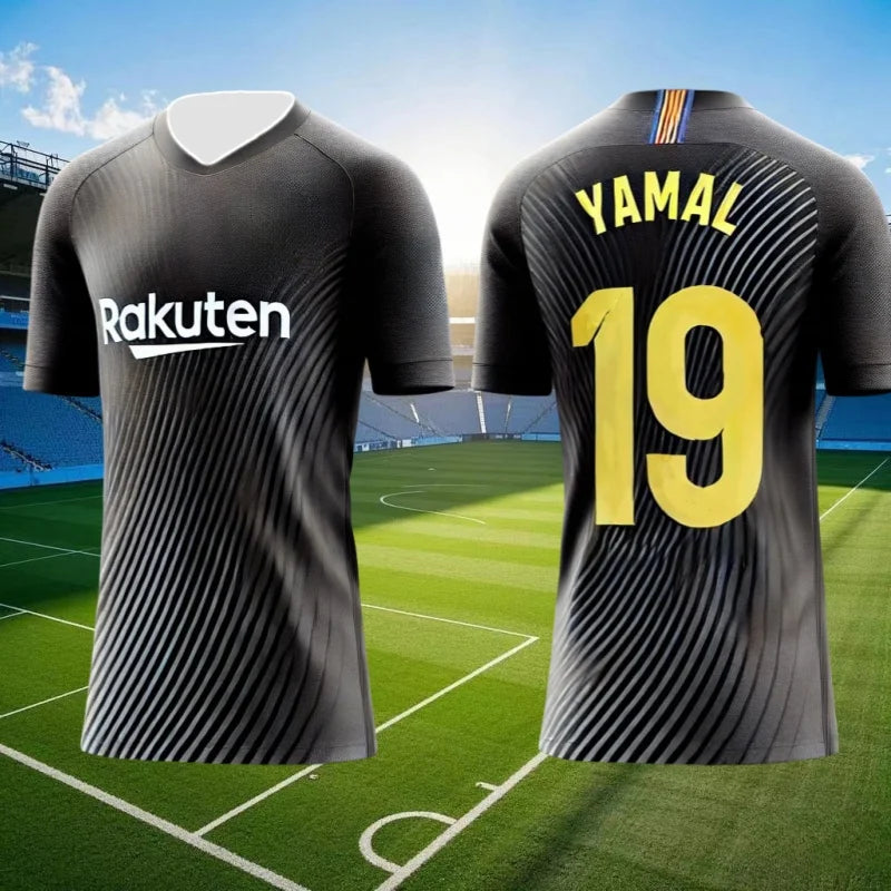 Uniforme d'entraînement de Football espagnol 2025 imprimé en 3D, équipe à séchage rapide imprimée en 3D, T-shirt Yamal pour hommes et femmes, grande taille