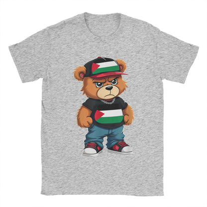 Drapeau palestinien ours en peluche Palestine T-Shirt pour Couple T-Shirts d'été col rond T-Shirt populaire grande taille vêtements bon marché