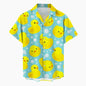Chemise hawaïenne à manches courtes pour hommes, vêtements College de canard de dessin animé 3D, bouton de mode, streetwear à revers, chemises d'été, nouveau