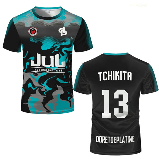 Tchikita – Maillot JUL pour hommes, respirant, à séchage rapide, pour entraînement, Football, ample, Sport, plein air, Fitness, nouvelle collection été