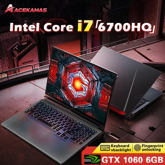 ACEKAMAS 16 "ordinateur portable de jeu intel Core i7-6700HQ GTX 1060 IPS 1920*1200 ordinateur portable Gamer 16GB DDR4 1TB SSD Windows 11 Pro ordinateur portable