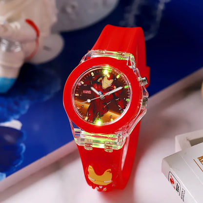 3D Mickey enfants montres filles couleur Source de lumière Silicone Minnie enfants montre dames Quartz horloge cadeaux Relogio Feminino