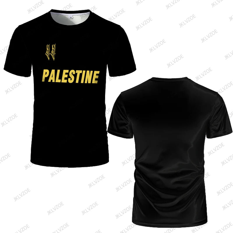Maillot de Football Palestine pour femmes et hommes, t-shirt de luxe imprimé numérique, uniforme d'été drapeau palestinien, hauts surdimensionnés décontractés