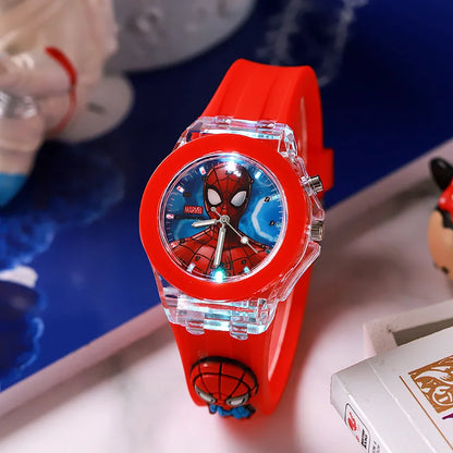 3D Mickey enfants montres filles couleur Source de lumière Silicone Minnie enfants montre dames Quartz horloge cadeaux Relogio Feminino