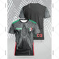 Maillot de Football du mexique T-shirt hommes vêtements rue décontracté col rond t-shirts impression 3D rayure mode été Sport équipe T-shirt haut