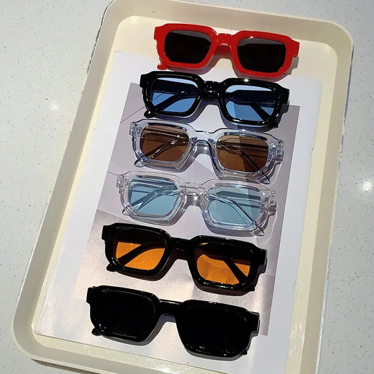 Nouveaux hommes Vintage Rectangle cadre lunettes de soleil mode rétro lunettes de soleil marque de luxe Design lunettes UV400 lunettes femmes lunettes