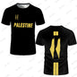 Maillot de Football Palestine pour femmes et hommes, t-shirt de luxe imprimé numérique, uniforme d'été drapeau palestinien, hauts surdimensionnés décontractés