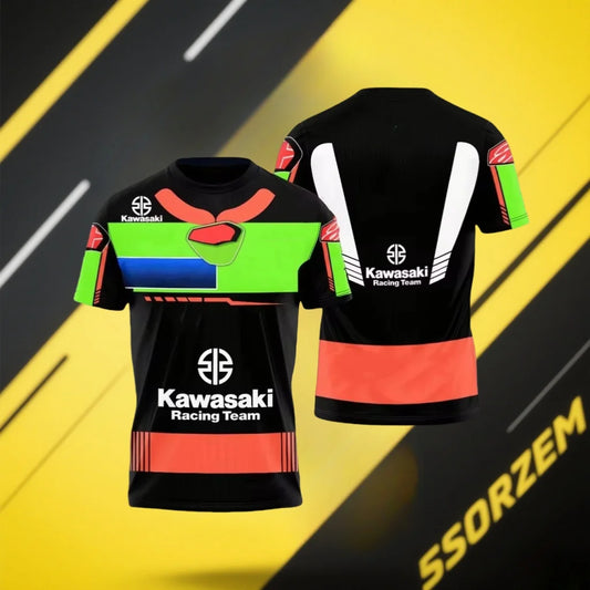 Kawasaki – T-shirt d'été à manches courtes pour hommes et femmes, vêtements surdimensionnés, nouvelle mode pour enfants, 2024