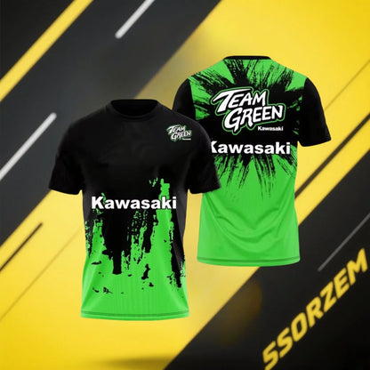 Kawasaki – T-shirt d'été à manches courtes pour hommes et femmes, vêtements surdimensionnés, nouvelle mode pour enfants, 2024