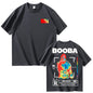 B2O T-shirts hommes mode créative BOOBA imprimé à manches courtes t-shirt femmes décontracté Harajuku Streetwear t-shirt hauts