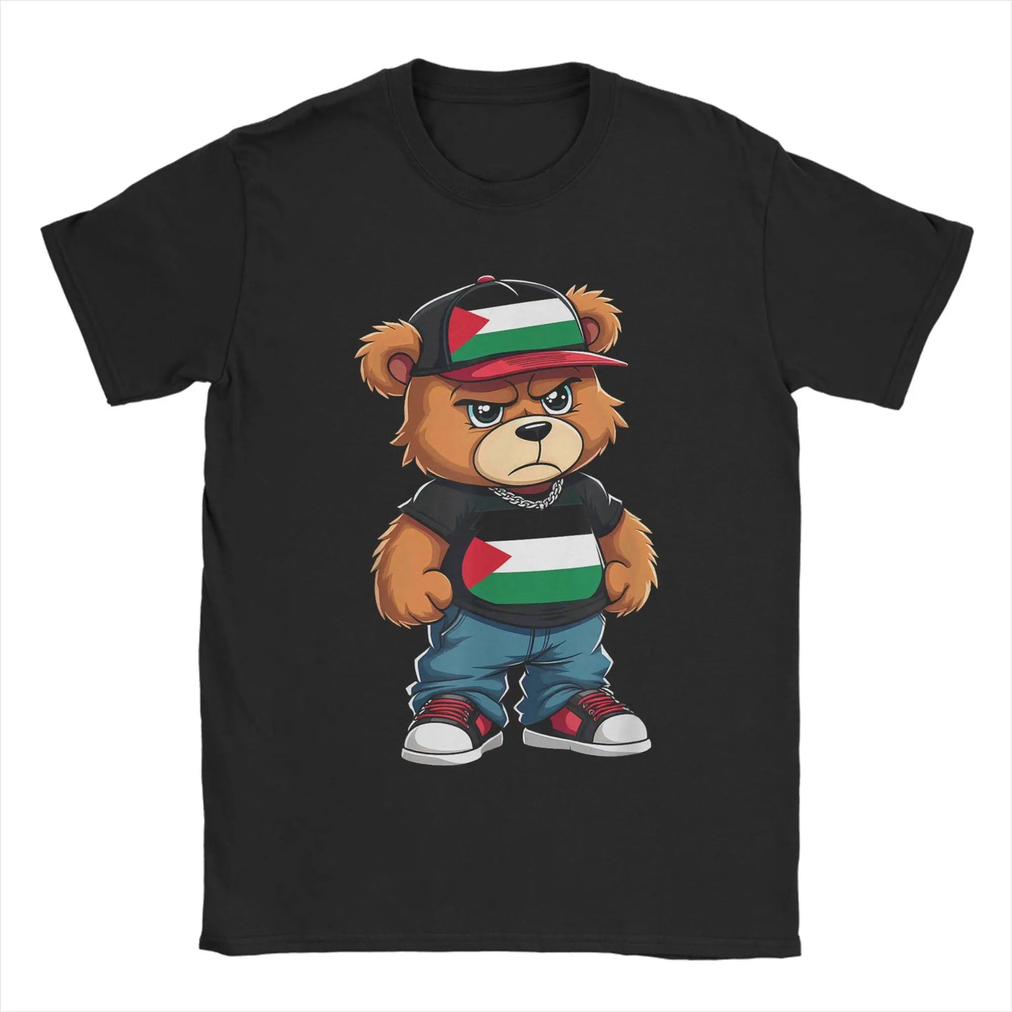 Drapeau palestinien ours en peluche Palestine T-Shirt pour Couple T-Shirts d'été col rond T-Shirt populaire grande taille vêtements bon marché