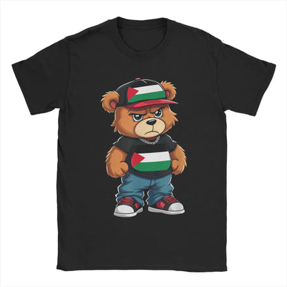 Drapeau palestinien ours en peluche Palestine T-Shirt pour Couple T-Shirts d'été col rond T-Shirt populaire grande taille vêtements bon marché