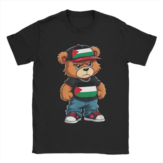 Drapeau palestinien ours en peluche Palestine T-Shirt pour Couple T-Shirts d'été col rond T-Shirt populaire grande taille vêtements bon marché