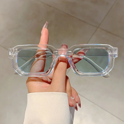 Nouveaux hommes Vintage Rectangle cadre lunettes de soleil mode rétro lunettes de soleil marque de luxe Design lunettes UV400 lunettes femmes lunettes