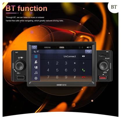 Hikity-Autoradio universel 1 Din, Carplay, Lecteur MP5, Auto Stéréo, Audio Bluetooth, Touriste, USB, Toyota, Nissan, KIA