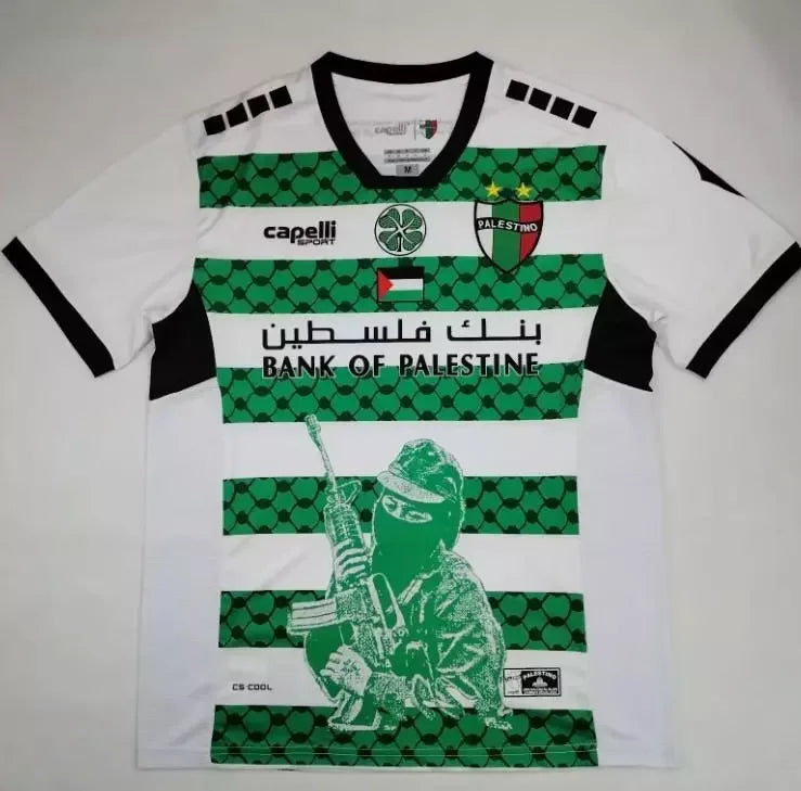 T-shirt Deportivo Palestino vert édition spéciale à manches courtes maillots de Football 3D imprimé sport enfants t-shirts