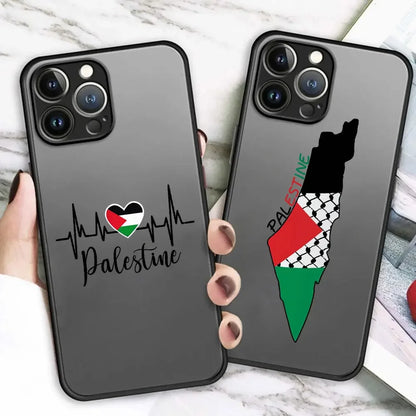 Coque transparente anti-chute pour iPhone, carte de la sensation de Palestine, passeport, coque Y2K pour iPhone 16, 15, 14, 13, 12, 11 Pro, Poly XS Max, 7, 8 Plus, 256