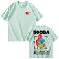 B2O T-shirts hommes mode créative BOOBA imprimé à manches courtes t-shirt femmes décontracté Harajuku Streetwear t-shirt hauts