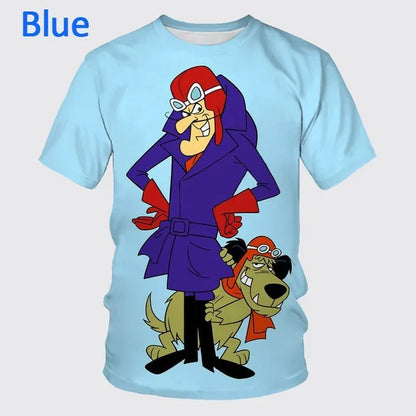 Mode d'été personnage de dessin animé impression 3D T-shirt à manches courtes pour hommes Hip-hop unisexe décontracté col rond T-shirt haut Streetwear