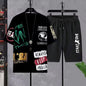 Costumes pour hommes été décontracté à manches courtes T-shirt + Shorts ensembles pantalons de survêtement Anime sportif deux pièces élégant Sport tenue T-shirts
