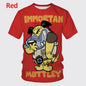 Mode d'été personnage de dessin animé impression 3D T-shirt à manches courtes pour hommes Hip-hop unisexe décontracté col rond T-shirt haut Streetwear