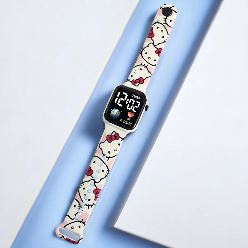 Montre numérique Stitch pour enfants, Hello Kitty, montres pour filles, nouveau