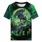 Été nouveau Alien Art impression 3D T-shirt pour hommes vêtements quotidien T-shirt style décontracté horreur Alien film graphique Harajuku hauts t-shirts