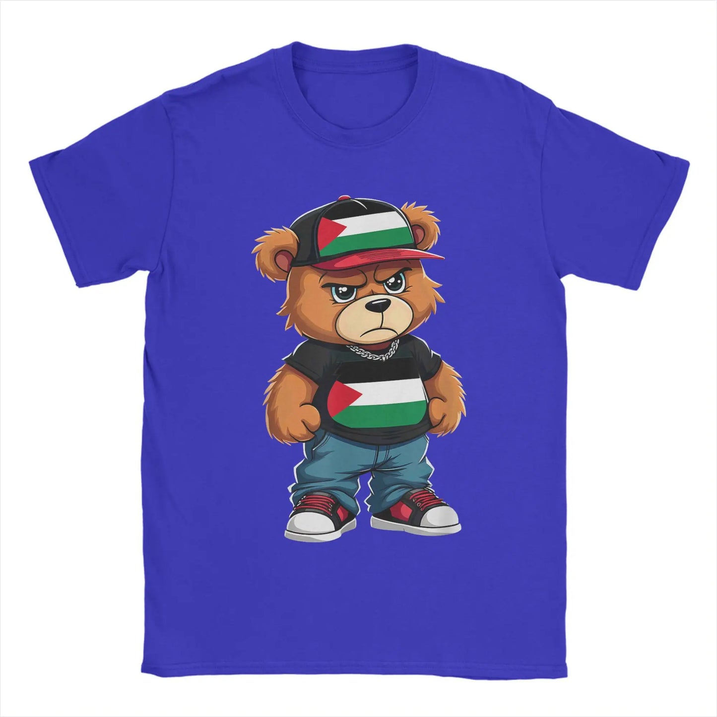 Drapeau palestinien ours en peluche Palestine T-Shirt pour Couple T-Shirts d'été col rond T-Shirt populaire grande taille vêtements bon marché