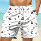 Short de bain pour hommes, maillot de bain avec cordon élastique, séchage rapide, court, plage hawaïen, décontracté, noir, blanc, micro-élastique