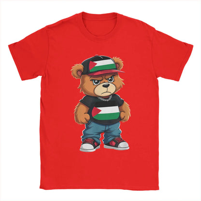 Drapeau palestinien ours en peluche Palestine T-Shirt pour Couple T-Shirts d'été col rond T-Shirt populaire grande taille vêtements bon marché