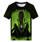 Été nouveau Alien Art impression 3D T-shirt pour hommes vêtements quotidien T-shirt style décontracté horreur Alien film graphique Harajuku hauts t-shirts