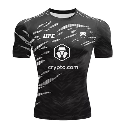 2025 nouvelle vente chaude UFC boxe Match Pursuer T-shirt pour hommes et femmes en été décontracté respirant surdimensionné séchage rapide haut