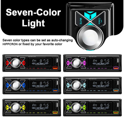 Autoradio Voiture 1 din Radio Audio stéréo lecteur MP3 Bluetooth multimédia stéréo numérique pour voiture universel coloré avec entrée Aux USB