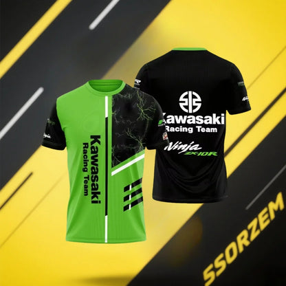 Kawasaki – T-shirt d'été à manches courtes pour hommes et femmes, vêtements surdimensionnés, nouvelle mode pour enfants, 2024