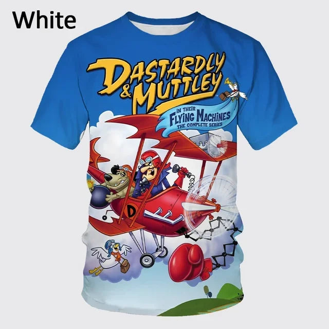 Mode d'été personnage de dessin animé impression 3D T-shirt à manches courtes pour hommes Hip-hop unisexe décontracté col rond T-shirt haut Streetwear