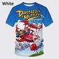 Mode d'été personnage de dessin animé impression 3D T-shirt à manches courtes pour hommes Hip-hop unisexe décontracté col rond T-shirt haut Streetwear