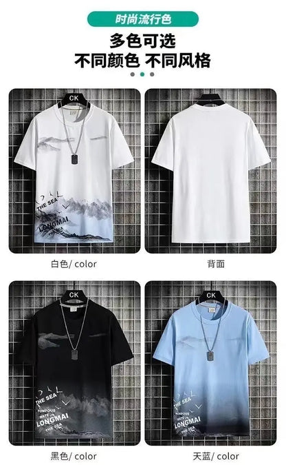 Costumes à la mode pour hommes, ensemble Short et haut d'été, tenue de gymnastique, t-shirt à manches courtes pour étudiants, ensemble 2 pièces, survêtements décontractés pour hommes