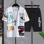 Costumes pour hommes été décontracté à manches courtes T-shirt + Shorts ensembles pantalons de survêtement Anime sportif deux pièces élégant Sport tenue T-shirts