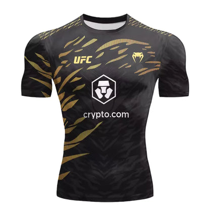 2025 nouvelle vente chaude UFC boxe Match Pursuer T-shirt pour hommes et femmes en été décontracté respirant surdimensionné séchage rapide haut