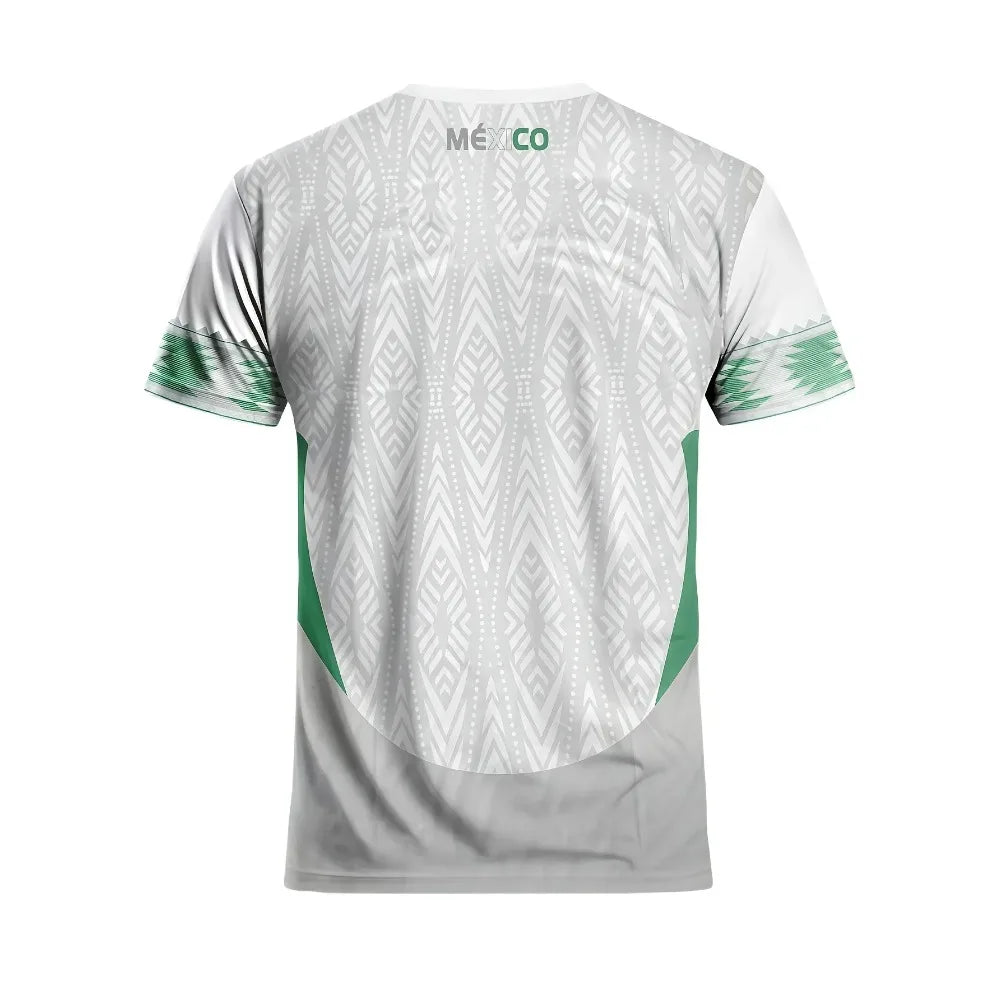 Mexique 3D imprimé maillot de Football T-shirts 2025 été hommes femmes mêmes T-shirts à séchage rapide Sports de plein air hauts vêtements d'entraînement