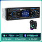 Hikity 2.17 ''1Din lecteur MP3 Bluetooth lecteur multimédia ISO RGB LED éclairage EQ type-c USB volant contrôle voiture stéréo