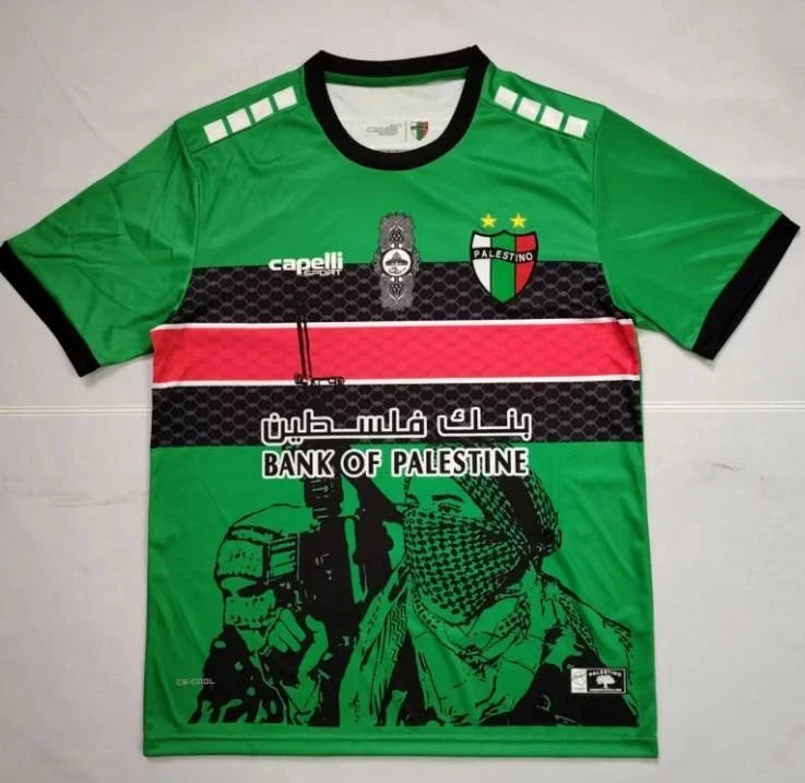 T-shirt Deportivo Palestino vert édition spéciale à manches courtes maillots de Football 3D imprimé sport enfants t-shirts