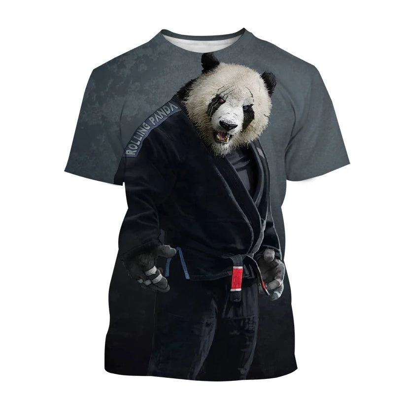 T-shirt imprimé 3D Jiu Jitsu brésilien pour hommes et femmes, tee-shirt pour enfants, vêtements d'été, streetwear, chien, animaux, mode respirante