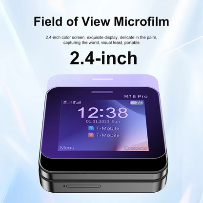 SERVO R18 PRO écran rotatif téléphone portable 2G GSM voix magique cadran de vitesse lampe de poche liste noire 2 SIM veille téléphones coulissants latéraux