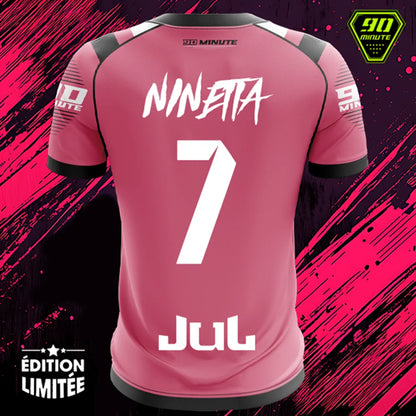“NINETA 7 Solar Bloom Limited! Rose légère + bordure argentée réfléchissante - Unisexe pour la sophistication du stade à la rue!"
