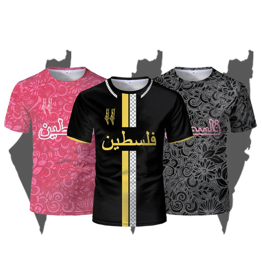 Maillot de Football Palestine t-shirts adultes drapeau palestinien 2025