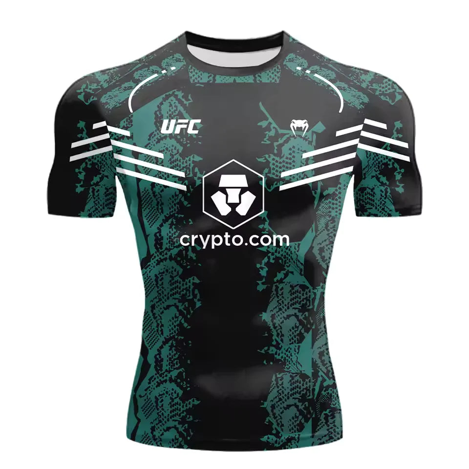 2025 nouvelle vente chaude UFC boxe Match Pursuer T-shirt pour hommes et femmes en été décontracté respirant surdimensionné séchage rapide haut