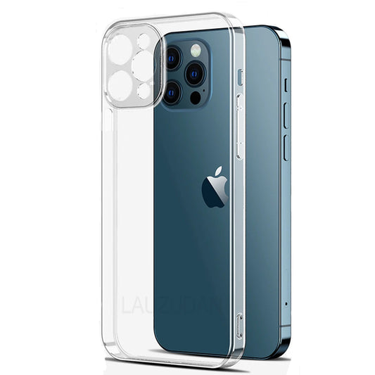 Clear Phone Case pour iPhone 11 12 13 14 15 Pro Max Soft Silicon Case pour iPhone XR X XS Max 12 13 mini 7 8 6s Plus SE 2020 Case